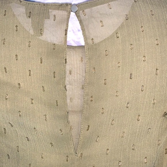 River Island Ruffled Metallic Embroidery Stitching Victorian Blouse - Picture 4 of 6